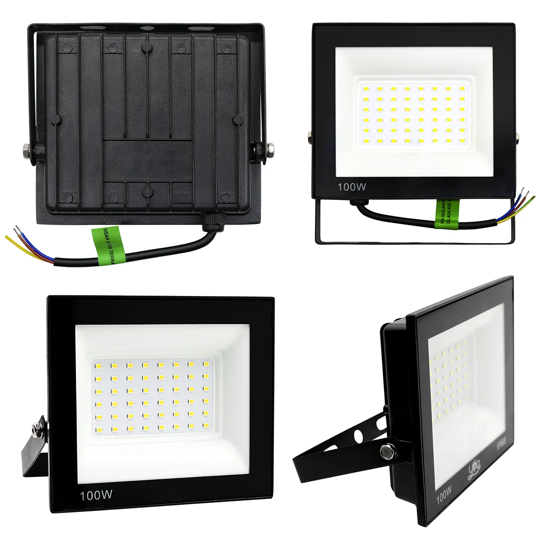 REFLETOR LED 100W À PROVA D'ÁGUA COM LUZ BRANCA FORTE