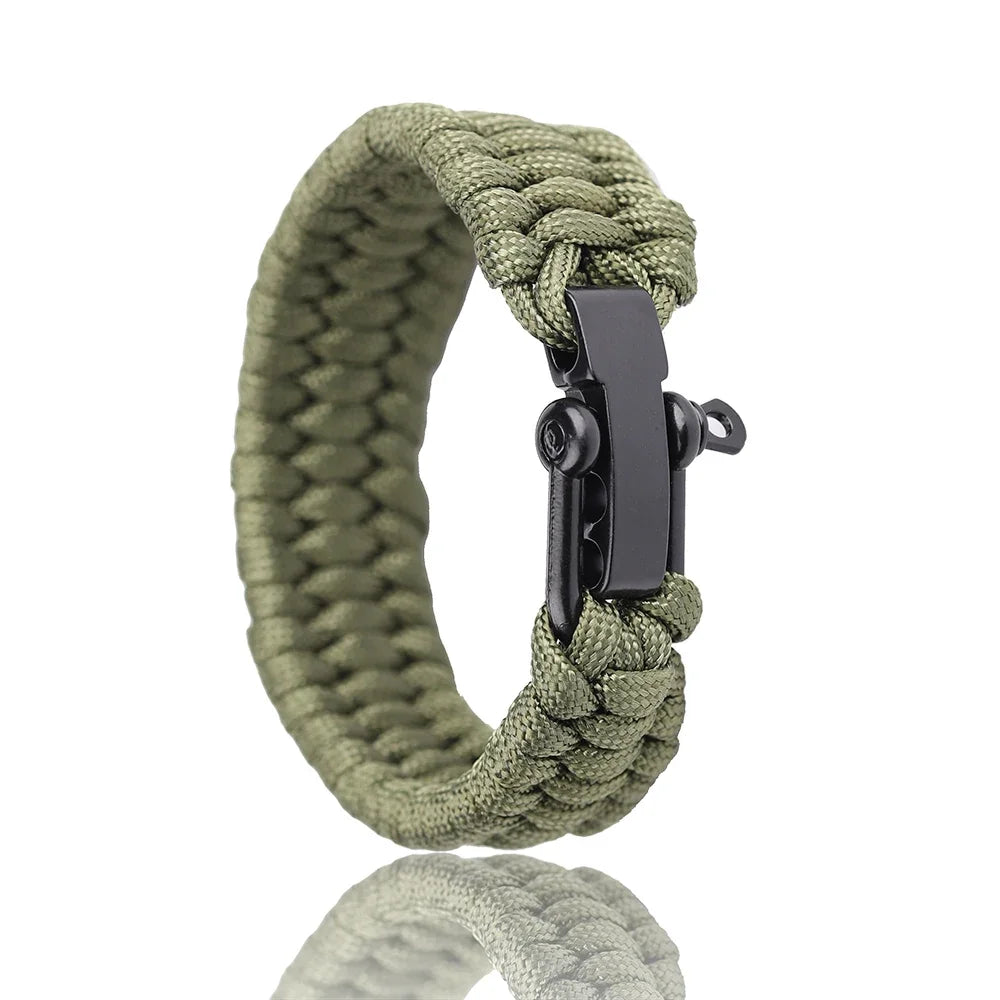 PULSEIRA DE SOBREVIVÊNCIA PARACORD AJUSTÁVEL TRÊS AJUSTES