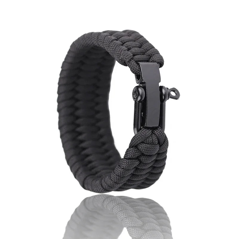 PULSEIRA DE SOBREVIVÊNCIA PARACORD AJUSTÁVEL TRÊS AJUSTES