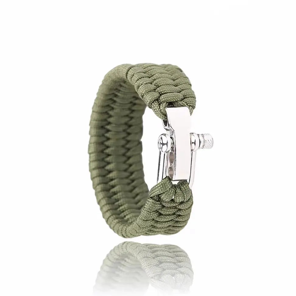 PULSEIRA DE SOBREVIVÊNCIA PARACORD AJUSTÁVEL TRÊS AJUSTES