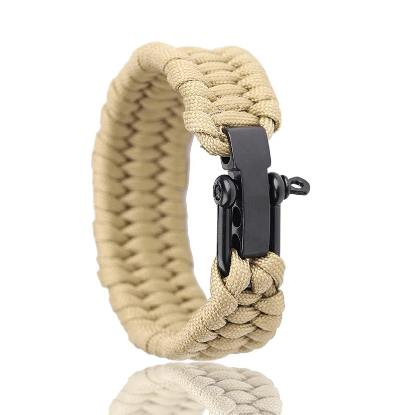 PULSEIRA DE SOBREVIVÊNCIA PARACORD AJUSTÁVEL TRÊS AJUSTES