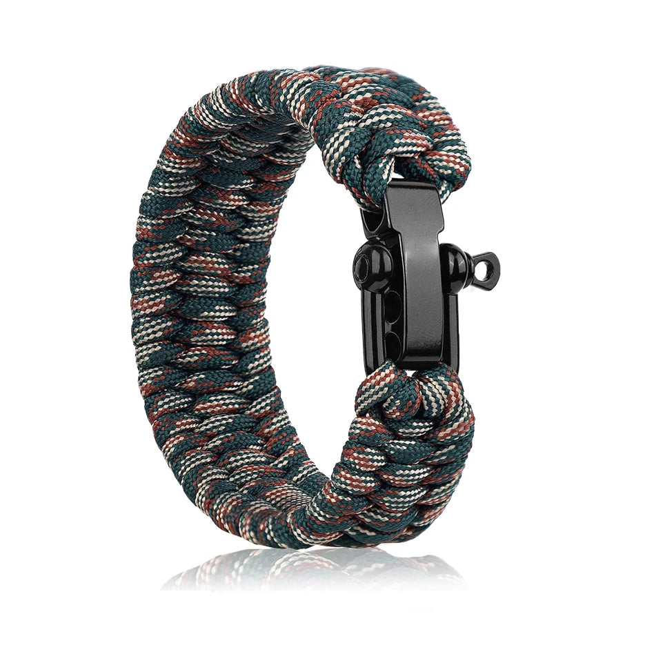 PULSEIRA DE SOBREVIVÊNCIA PARACORD AJUSTÁVEL TRÊS AJUSTES